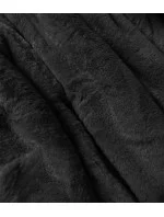 Černá teplá oboustranná dámská zimní bunda (w610)