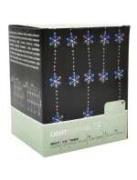 Světelné závěsy na vánoční stromek 120x120 CM 232LED MULTIKOLOR sněhové vločky