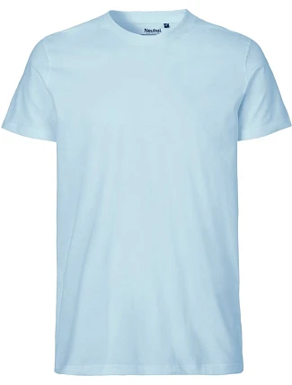 Neutral O 61001 Pánské tričko z bio bavlny 77.6101 light blue