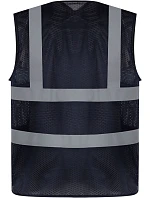 Yoko HVW 120 Hi-Vis síťovaná bezpečnostní vesta 79.W120 navy Yoko HVW 120 Hi-Vis síťovaná bezpečnostní vesta 79.W120 navy