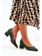 Kožené Lodičky Špička V Spitz zelené Marilyn