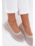 Dámské Síťované Baletky Ve Sportovním Stylu Béžové Virella
