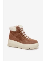 Semišové dámské sněhule s kožíškem na platformě Vinceza 95354 Camel Semišové dámské sněhule s kožíškem na platformě Vinceza 95354 Camel