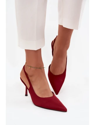 Podpatky s odkrytými patami Bordó Lenira
