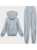 Teplý blankytný teplákový dámský komplet (YP-1104) Teplý blankytný teplákový dámský komplet (YP-1104)