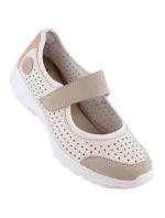 Pohodlná ažurová polobotka Rieker W RKR575A béžová