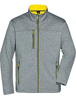 Daiber JN 1148 Pánská 2-vrstvá melanžová softshell bunda 02.1148 dark melange/yellow Daiber JN 1148 Pánská 2-vrstvá melanžová softshell bunda 02.1148 dark melange/yellow