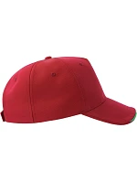 Atlantis Headwear Recy Five Italia 5 panelová kšiltovka 33.0281 red