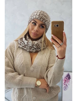 Dámská fleecová souprava Merry K202 hnědá+ecru Dámská fleecová souprava Merry K202 hnědá+ecru