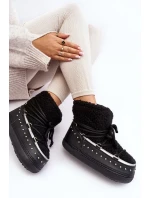 Dámské černé zateplené boty do sněhu Rohes Dámské černé zateplené boty do sněhu Rohes