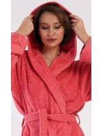 Dámský župan dlouhý s kapucí Jahoda