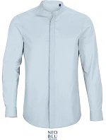 NEOBLU Bart Men Popelínová košile s dl. rukávem a mao límcem 24.3792 soft blue NEOBLU Bart Men Popelínová košile s dl. rukávem a mao límcem 24.3792 soft blue
