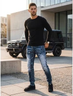 Pánské tmavě modré džínové kalhoty FashionStreet UX3828