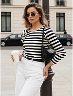 Dámská pruhovaná halenka MORAS černá FashionStreet RY2483 Dámská pruhovaná halenka MORAS černá FashionStreet RY2483