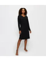 Dámská noční košile Timeless Sensuality NDK LSL - BLACK - černá 0004 - TRIUMPH