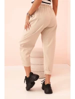 Kalhoty s kapsami Summer Punto béžové Kalhoty s kapsami Summer Punto béžové