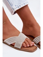 Dámské ploché stříbrné s kamínky Zinnia