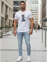 Pánské tričko Stay COOL s potiskem bílé FashionStreet NX5018R Pánské tričko Stay COOL s potiskem bílé FashionStreet NX5018R