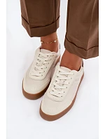 Dámské tenisky z eko kůže Big Star TT274311 světle béžové