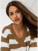 Dámský svetr LC SW 8030 bílý béžový