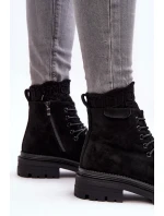Dámské kotníkové boty se zipem černé Apolosi