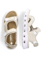 Pohodlné sandály na suchý zip Rieker W RKR691 beige