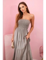 Dámské viskózové šaty s elastickým topem fango