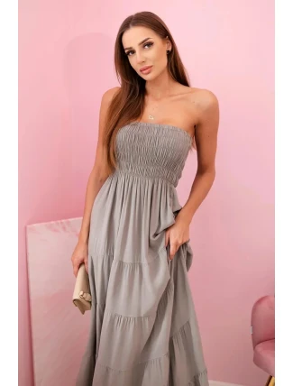 Dámské viskózové šaty s elastickým topem fango