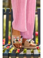 Dámské sandály na platformě s ozdobami S.Barski HY077 béžové Dámské sandály na platformě s ozdobami S.Barski HY077 béžové