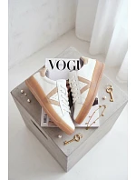 Dámské tenisky z pravé kůže na platformě Vinceza 79597 Bílé