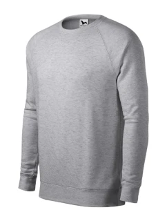 Merger mikina pánská stříbrný melír