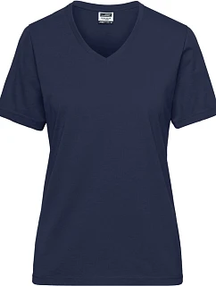 Daiber JN 1807 Dámské pracovní tričko z bio bavlny - Solid 02.1807 navy