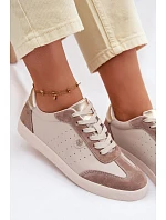 Dámské tenisky z přírodní kůže LR61-7091 Béžové Dámské tenisky z přírodní kůže LR61-7091 Béžové