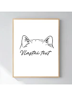 Personalizovaný magický fotoobraz v rámu - 40x50 - zvířecí ouška