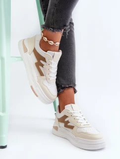 Dámské tenisky na platformě z ekologické kůže béžové Lynnette