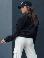 Dámská bunda bomber PRIEV černá FashionStreet TY4307