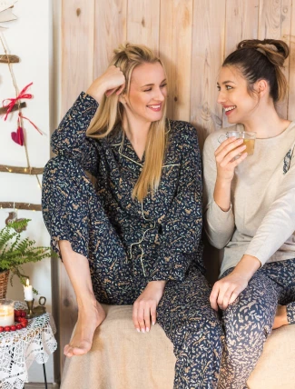 Pyžamo Key LNS 706 B25 dl/r S-XL dámské na zip Pyžamo Key LNS 706 B25 dl/r S-XL dámské na zip