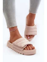 Dámské Žabky Na Platformě Big Star NN274773 Beige