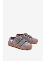 Pantofle Barefoot Chlapecké Hladké Milami Šedé Saphira Pantofle Barefoot Chlapecké Hladké Milami Šedé Saphira