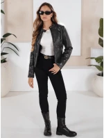 Dámská kožená bunda ramones černá FashionStreet TY5205