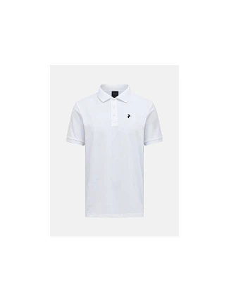 Pánské tričko PEAK PERFORMANCE M Vespar Polo, bílá barva Pánské tričko PEAK PERFORMANCE M Vespar Polo, bílá barva