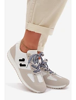 Dámské Tenisky S Dekorativním Šněrováním Šedé Henira