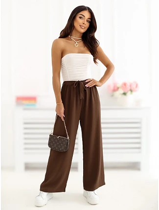 Kalhoty CS SP XYS3649.95 tmavě hnědé