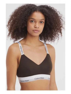 Dámská podprsenka QF7030E BKC tm.hnědá Calvin Klein