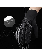 Izolované protiskluzové sportovní rukavice pro telefon (velikost L) - černé