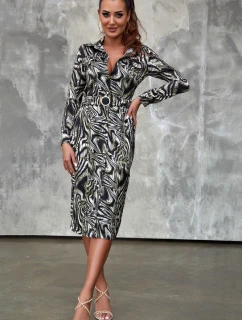 Zeleno-černé šaty MONAM FashionStreet EY2422