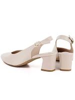 Dámské lodičky s páskem béžové Sergio Leone SK463