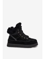 Dámské Zimní Boty Na Platformě S Kožíškem Big Star SS274369 Černé
