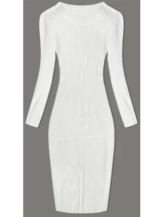 Tužkové šaty v barvě ecru s dlouhými rukávy (MM98012) Tužkové šaty v barvě ecru s dlouhými rukávy (MM98012)