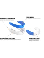 Gelový chránič zubů + krabička - bílá a modrá | GelTech